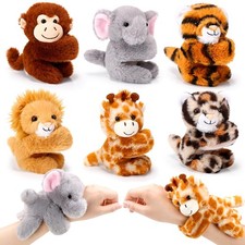 Stuffed Animal Slap Bracelets for Kids, Easter 8 Inch Animal Wrist Cute Snap ...