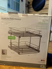 Simply Put 20.5-in W x 14.6875-in H x 22.125-in D 2-Tier Cabinet-mount Frosted N