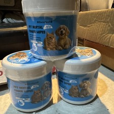 Blessmeet Pet Dental Finger Wipes Dogs  Cats 50ct 3 Pack
