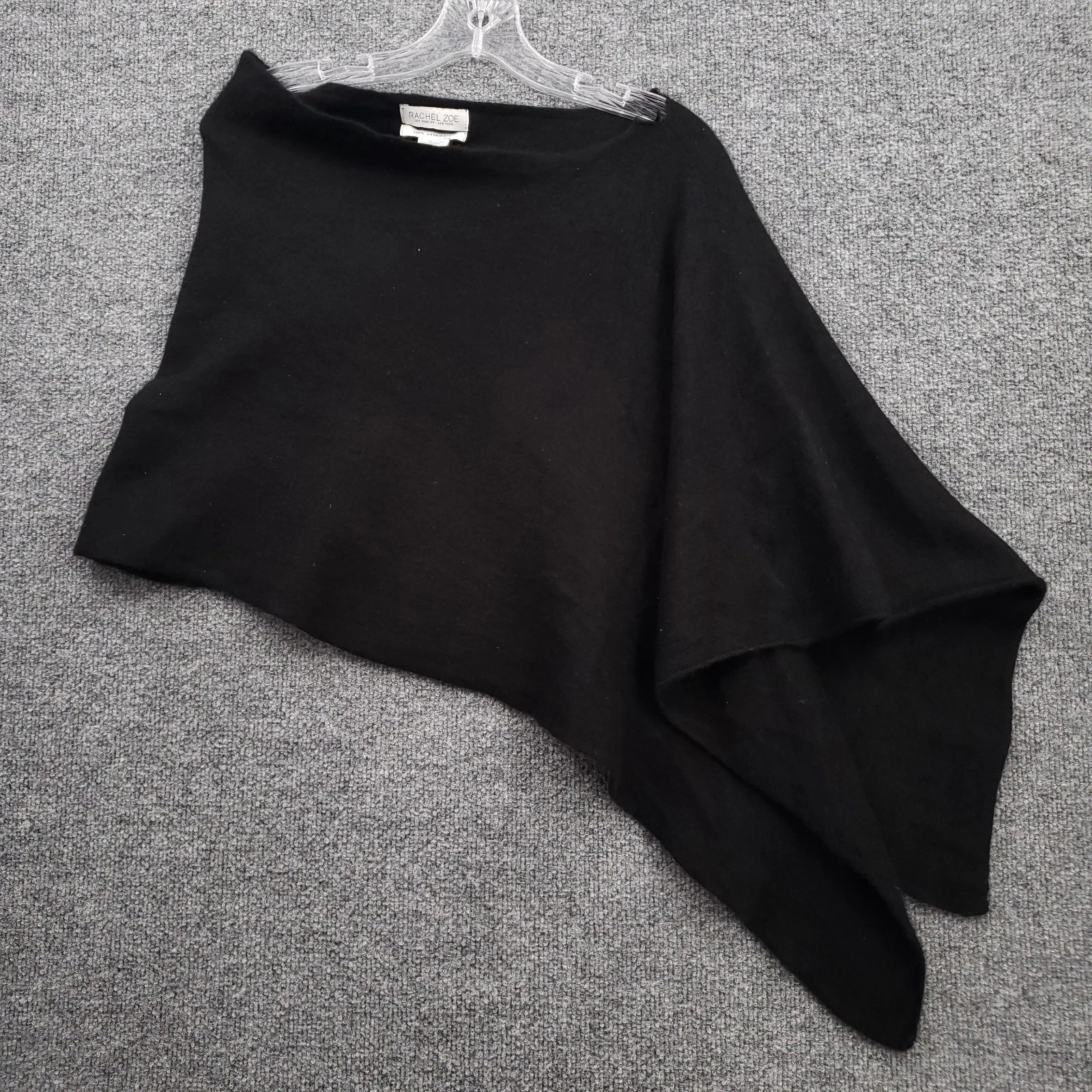 Rachel Zoe Poncho Wrap Sweater Womens One Size Black Cashmere Asymmetrical Hem
Opens in a new window