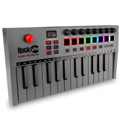 Go 25 Key USB & Bluetooth MIDI Keyboard Controller With 8 Backlit Drum Pads - Photo 1/4