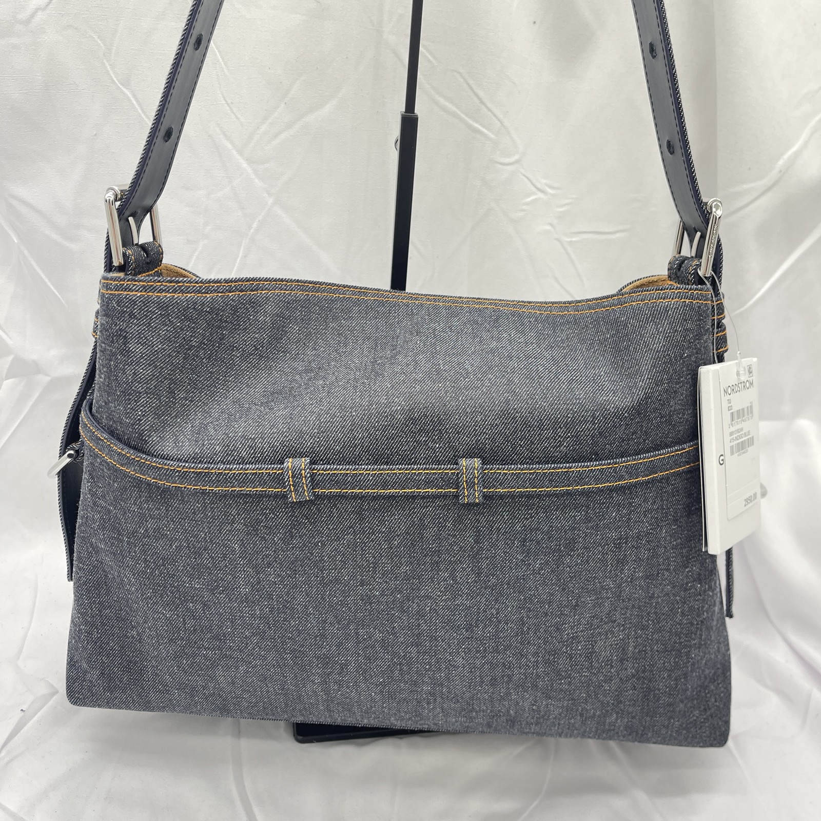 Givenchy Womens Voyou Medium Shoulder Bag Denim Blue thumbnail 7