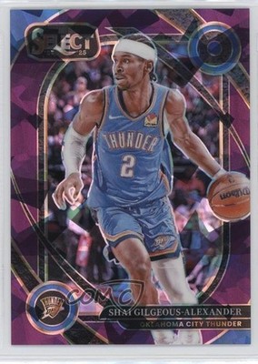 2024 Panini Select Purple Cracked Ice Prizm 72/99 Shai Gilgeous-Alexander 1l7t