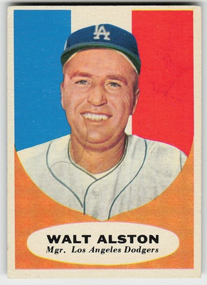 #ad 1961 Topps #136 Walt Alston BASEBALL Los Angeles Dodgers $5.00