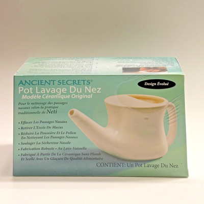 New Ancient Secrets Nasal Cleansing Neti Pot Original Ceramic Model Sealed NIB