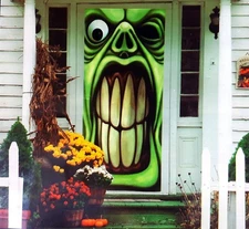 Halloween Haunted House Green Goblin Door Cover by Greenbrier 