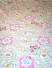 Pottery Barn Kids Samantha Twin Duvet Cover Flowers Butterflies Paisley Whimsy