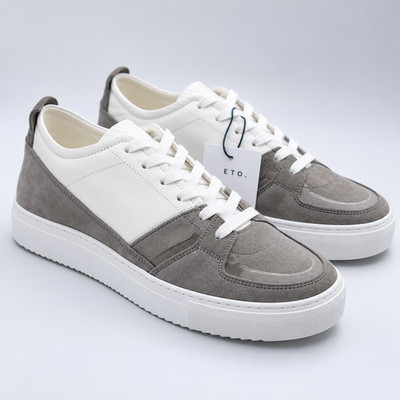 Men ETQ Amsterdam Stone Grey Premium Nubuck Sneakers EU44 UK10 US11 RPR 279