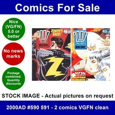 2000AD #590 591 - 2 comics VGFN clean