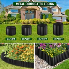 50FT Galvanized Steel Corrugated Edgings for Landscape Garden Edging Lawn Border