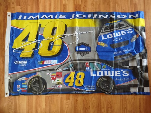 Jimmie Johnson Flag 3ft x 5ft Double Sided JG Motorsports 2003 Lowe's - Picture 2 of 2