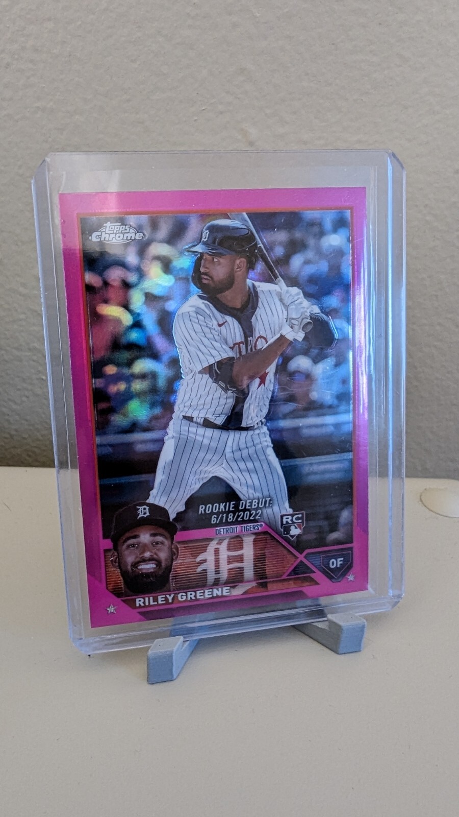 2023 Topps Chrome Update Series Debut Riley Greene #USC128 RC Pink Refractor