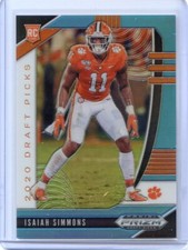2020 Panini Prizm Draft Picks ISAIAH SIMMONS RC Rookie Carolina Blue #18/30