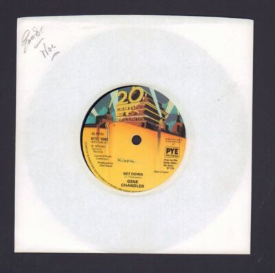 Gene Chandler(7'' Vinyl)Get Down-20th Century Fox-BTC 1040-UK-1978-Ex/G+