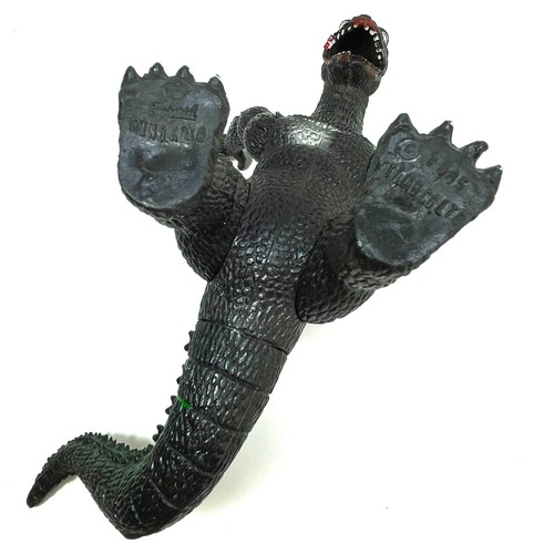 Godzilla Hersheys 1998 Leather Wool Varsity Jacket (L) + 1985 Godzilla 9" Figure - Picture 10 of 11