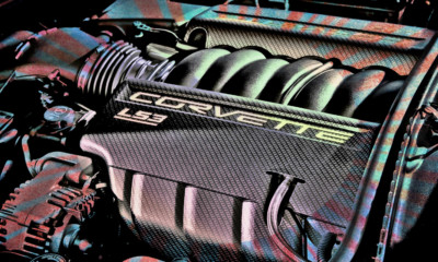 POSTERER XXL POP ART GRAFFITI CHEVROLET CORVETTE MOTOR ABSTRAKT - 150x90