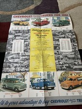 1952 Chevrolet Truck Foldout Sales Brochure Original