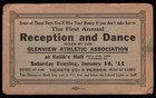 Chicago JAZZ AGE Ballroom Dance Notice 1911 GLENVIEW ATHLETIC ASSOCIATION — photo 1