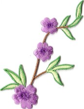 LAVENDER FLOWERS Iron On Patch Gardening