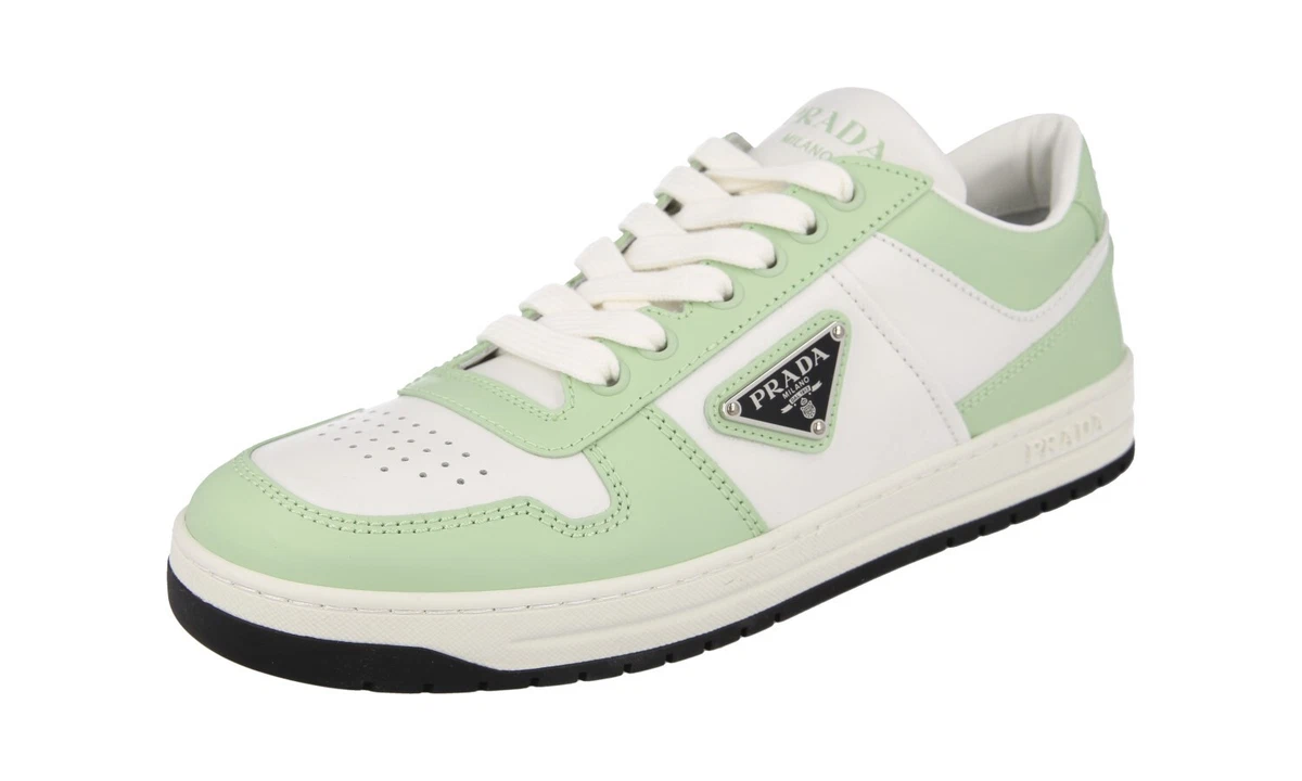 PRADA Leder Downtown Sneaker - 1E792M - Weiss - NEU