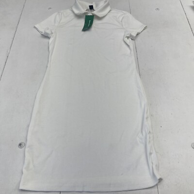 SHEIN White Short Sleeve Polo MIDI Dress Women's Size Large New | eBay