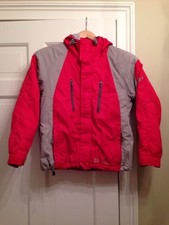 BURTON Red And Grey Unisex Snowboard Ski Winter Jacket Coat Youth M 10/11