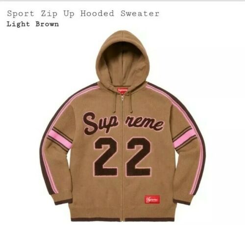 Incompetence Fade out Should 🔥SIZE XL Supreme Sport Zip Up Hoodie Sweater Light Brown Pink Box Logo New  York | eBay