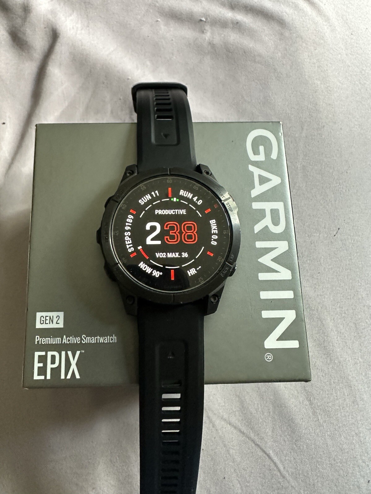 Garmin epix Gen 2 Sapphire Edition GPS Smartwatch in Black-image
