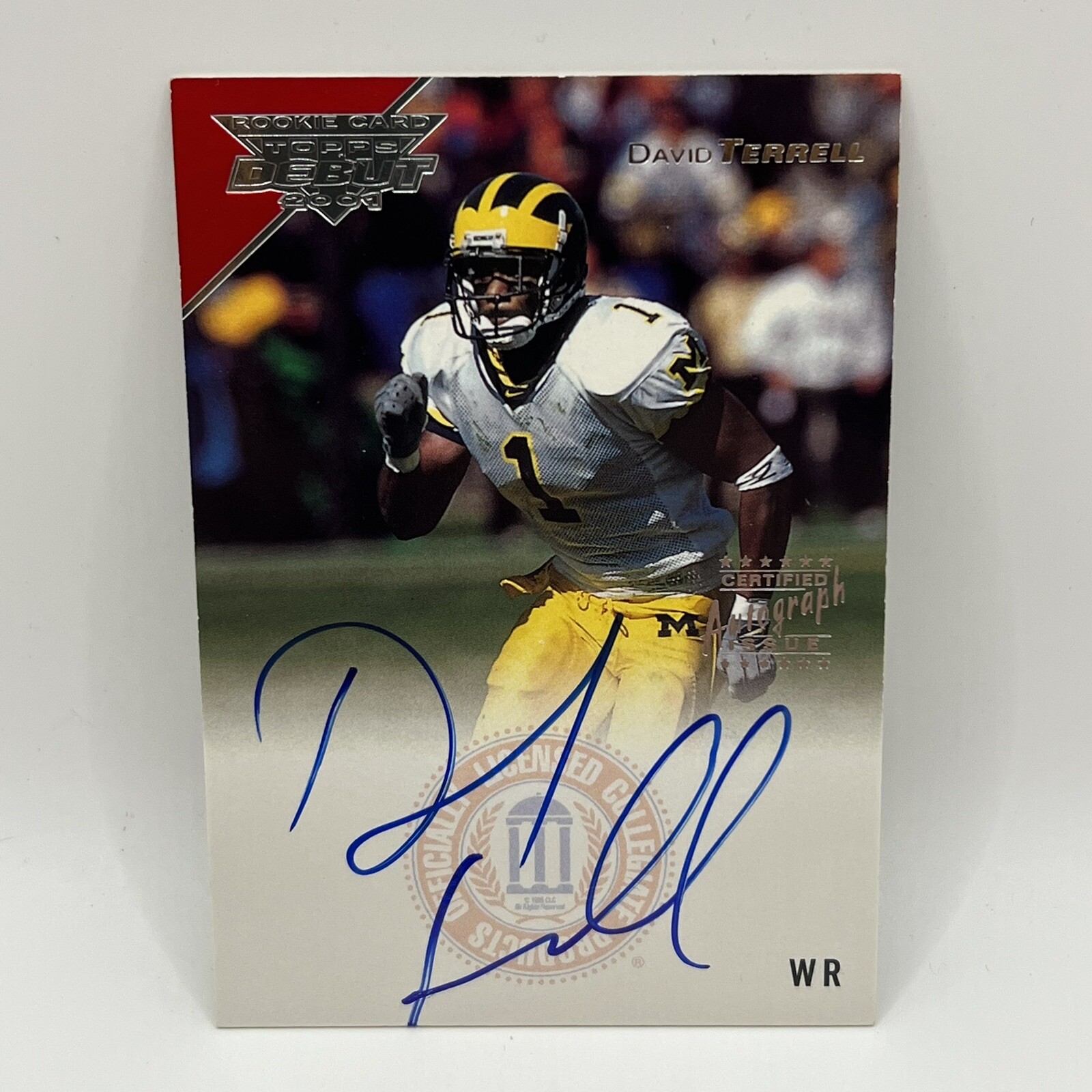 David Terrell Topps Debut #107 Certified Autograph