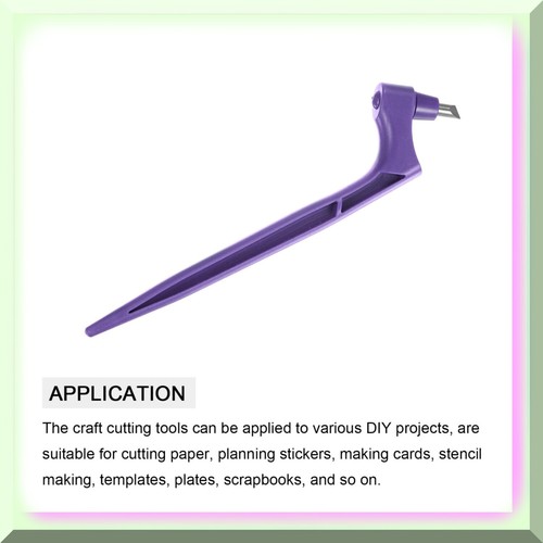 Purple Scrapbook Cutter with 360 Degree Rotating Blades and Stainless Steel Cutt - 第 6/7 張圖片