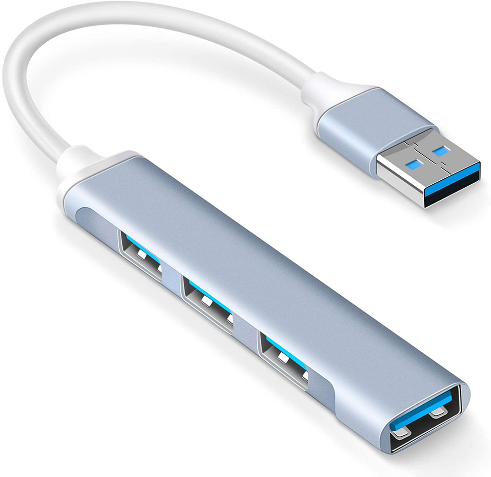 4-Port Mini USB 3.0 & 2.0 Hub Adapter with Extension  