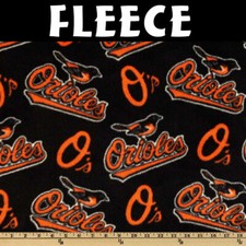 MLB Baltimore Orioles 6568-B Fleece Fabric by the Yard