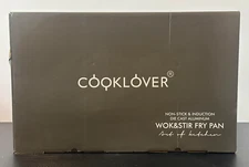 Cook Lover Non Stick & Induction Wok&Stir Fry Pan with Lid 12.6 Inch Black