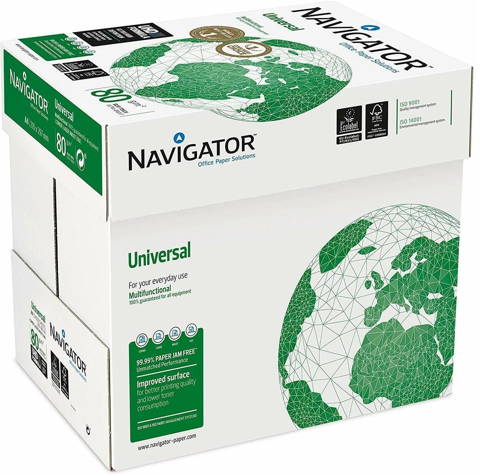 NAVIGATOR 80GSM A4 PREMIUM QUALITY PAPERWHITE COPY COPIER PRINTING LASER INKJET