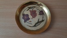 Messing Untersetzer Gl&auml;seruntersetzer Blumenmotiv
