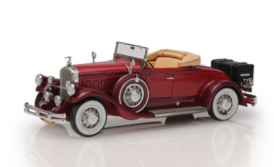 Esval Models Ltd Ed 1930 Pierce Arrow Model B Rdstr Top Down Red 1/43 Resin