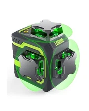 LasGoo LG-3D Laser Level Self Leveling 3x360°, 3D Green Beam Cross Line Las
