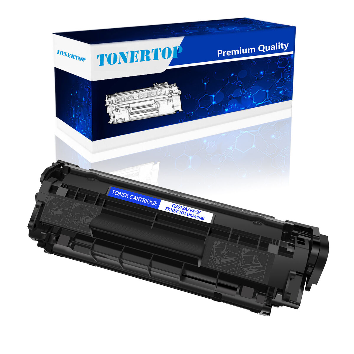 HP 12A Black (Q2612A) Compatible Toner Cartridge 4-Pack