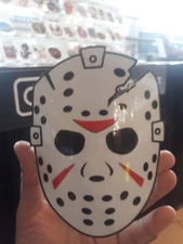 Jason Voorhees Mask Decal 4.5"x3.5" Horror Sticker Waterproof Car Laptop Vinyl