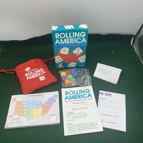 Rolling America, The Star Spangled Dice Action Game Complete Roll And Write