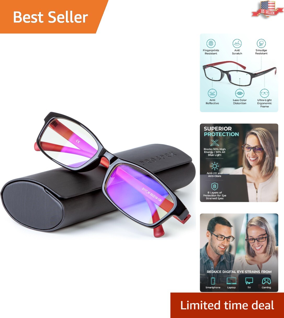 Ultra-Light Blue Light Blocking Glasses for All-Day Comfort – No Magnification-image