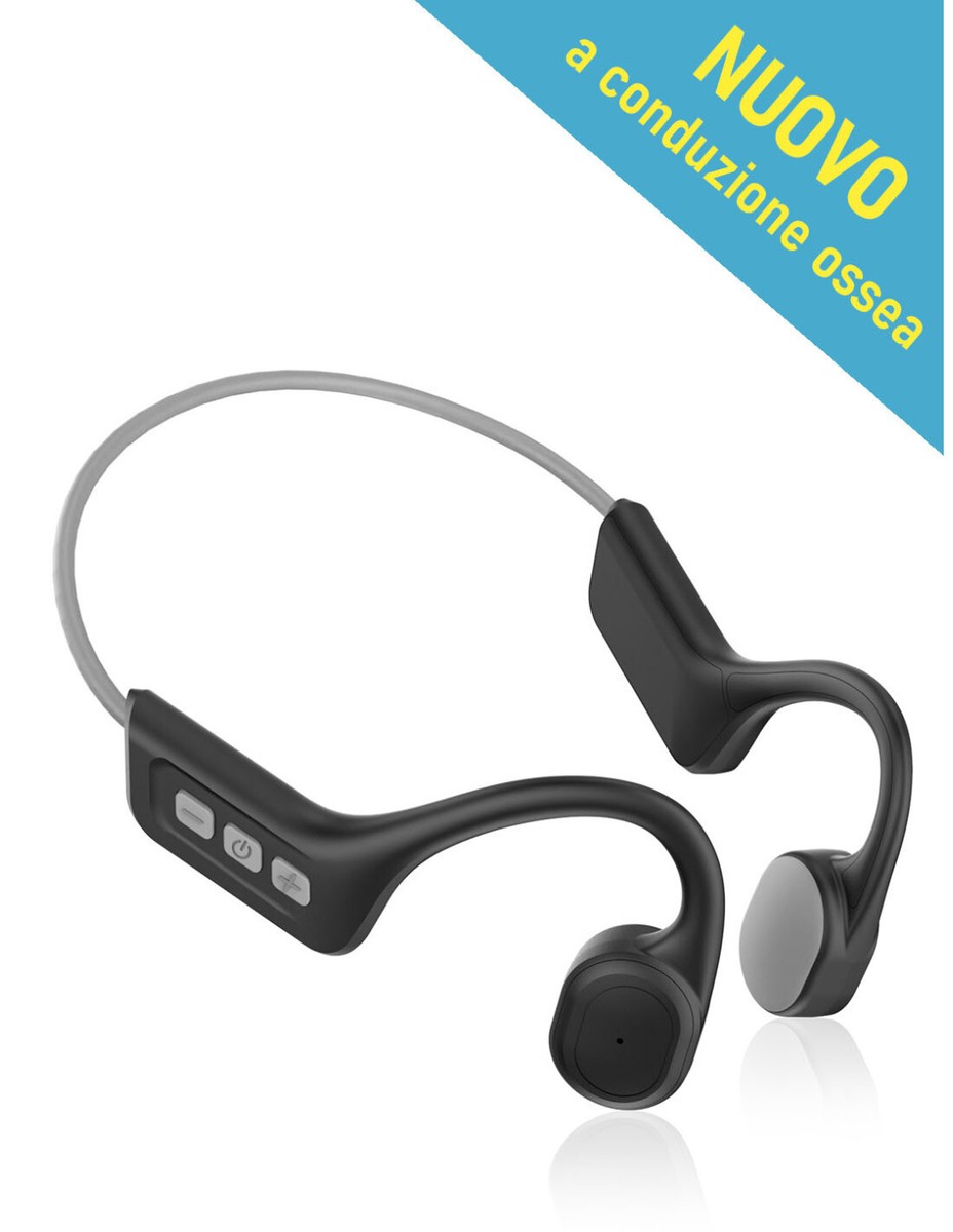 AURICOLARE SAIET STA02 a Conduzione Ossea EAR-FREE grey Wireless