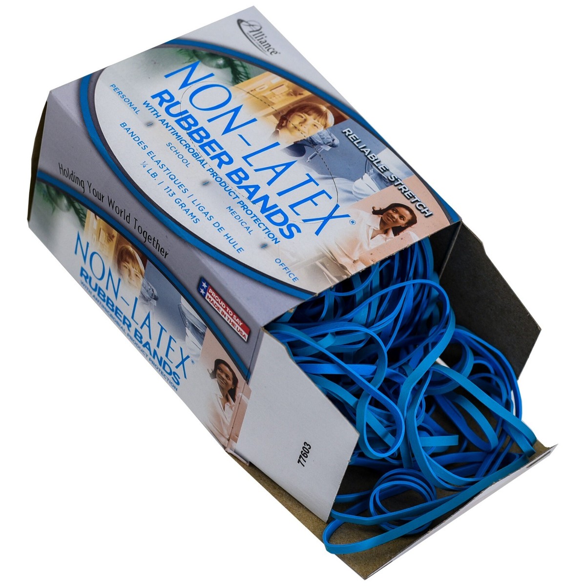 Alliance 42339 Non-Latex Rubber Bands, Antimicrobial, Size 33, 1/4
