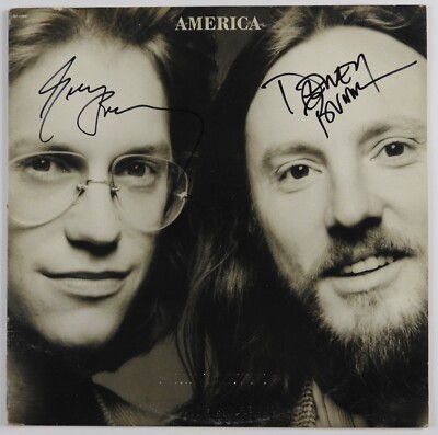 America JSA Signed Autograph Album Vinyl Record Gerry Beckley