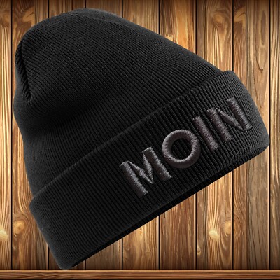 Original Moin Beechfield Beanie Strickmütze Mütze 3D Stick Ton in Ton