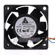 Delta PFC0612DE 6038 DC12V 1.68A 6CM 4-Wire PWM Server Cooling Fan