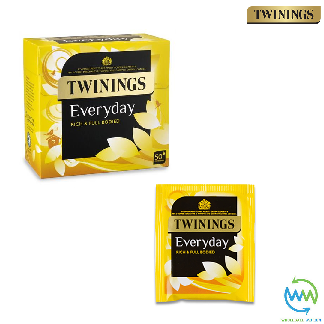 TWININGS Everyday Tea Bags SACHETS Individual ENVELOPED Tagged Bag 100 BLACK eBay