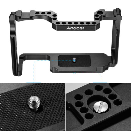 Andoer Video Cage for Canon 5DS 5DR 5D Mark /III/II Cameras Black W5U4 - Picture 2 of 5