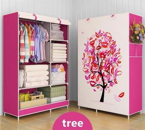 Portable Wardrobe Storage Cabinet Closet Children Adults Bedroom