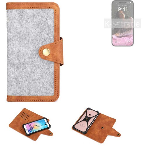 Housse Feutre Pour Nokia X20 – Gris Foncé Bordure Rouge – Fermeture Magnétique – Neuf